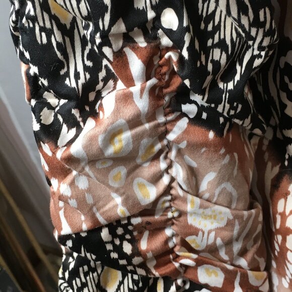 Erin London Jacket Leopard Lightweight Tailored Zip Lined Standup Collar Large - Picture 8 of 12